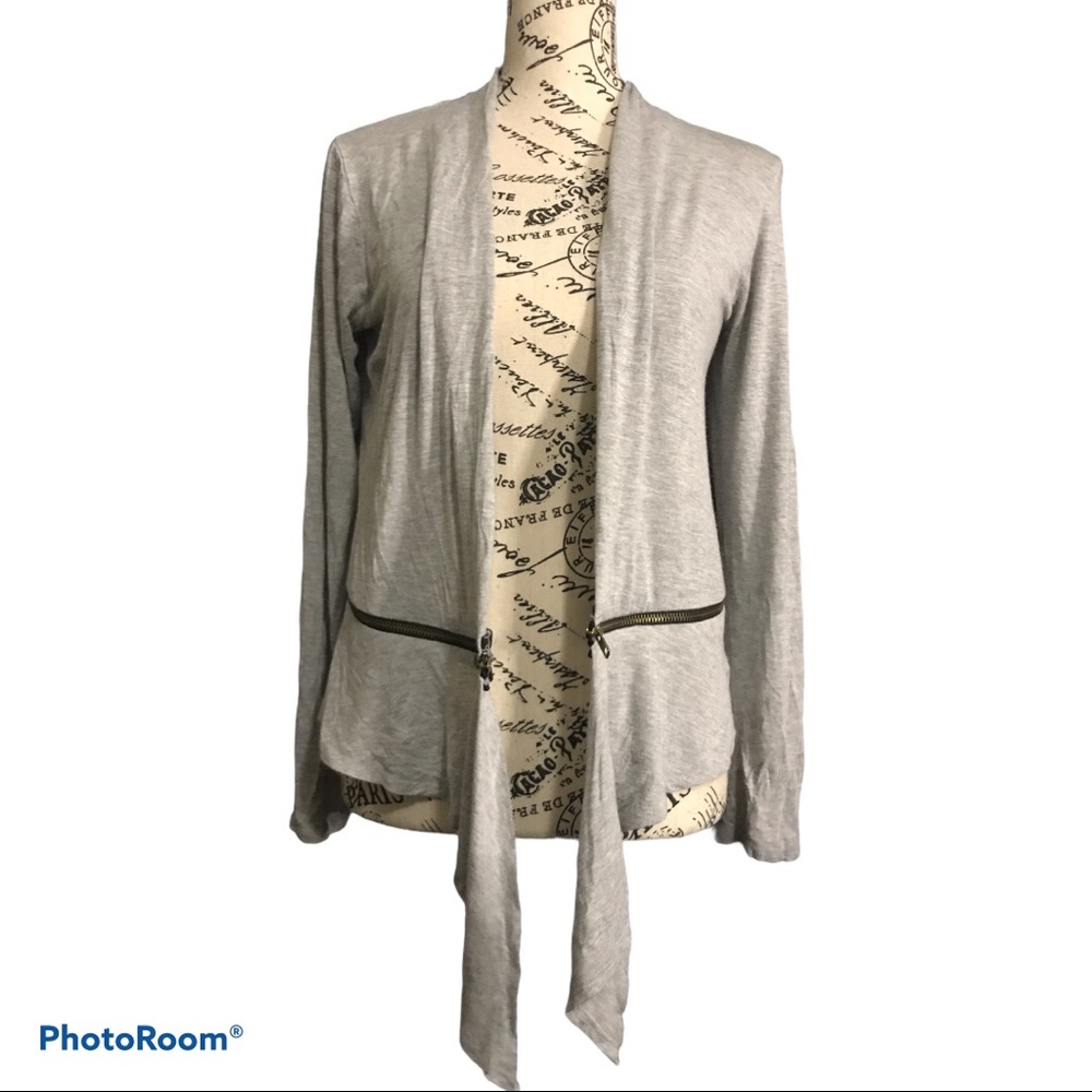EUC Women’s Nicki Minaj Open Cardigan w/Zippers / Size Small / Color Gray